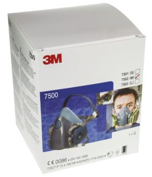 หน้ากากซิลิโคนครึ่งหน้า ชนิดไส้กรองคู่ 3M 7502 - Image 3